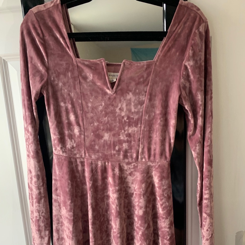 Brand new pink velvet dress